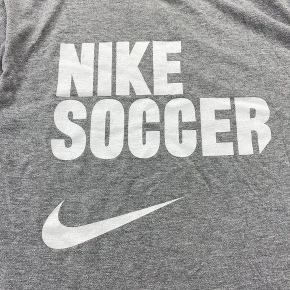 Nike Ohio State Soccer Shirt Men Small S Gray Regular Fit Spell Out Swoosh Tee - Picture 5 of 9